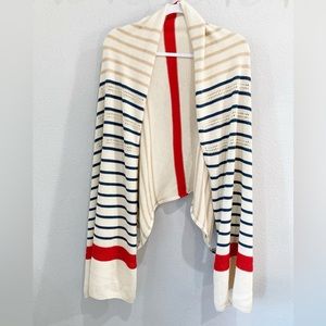 Elizabeth and James Striped Wrap in Cream, Red, and Blue